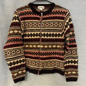 L.L. Bean Multicolor Patterned Sweater